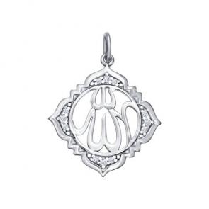 Серебряная подвеска SOKOLOV с фианитом 94031246 фото