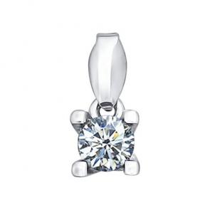 Серебряная подвеска SOKOLOV с фианитом 94031274 фото