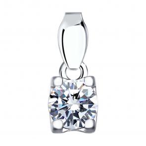 Серебряная подвеска SOKOLOV с фианитом 94031282-91 фото