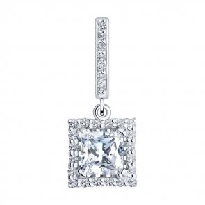 Серебряная подвеска SOKOLOV с фианитом 94031301 фото