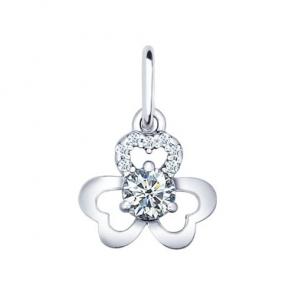Серебряная подвеска SOKOLOV с фианитом 94031343 фото