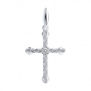 Серебряная подвеска SOKOLOV с фианитом 94031379 фото