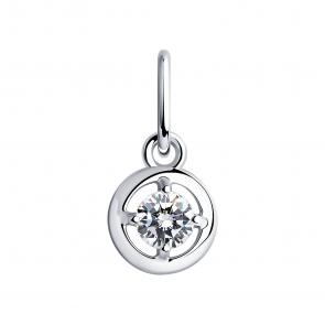 Серебряная подвеска SOKOLOV с фианитом 94031417 фото
