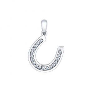 Серебряная подвеска SOKOLOV с фианитом 94031551 фото