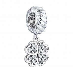 Серебряная подвеска-шарм SOKOLOV с фианитом 94031627 фото