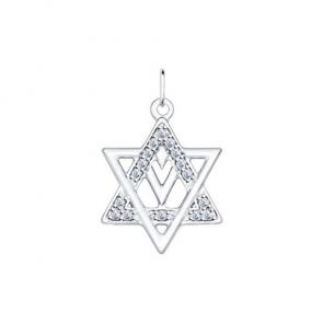 Серебряная подвеска SOKOLOV с фианитом 94031731 фото