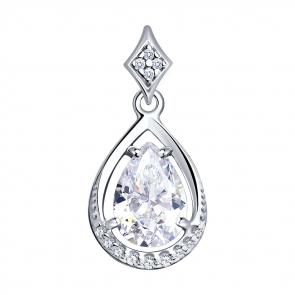 Серебряная подвеска SOKOLOV с фианитом 94031793 фото