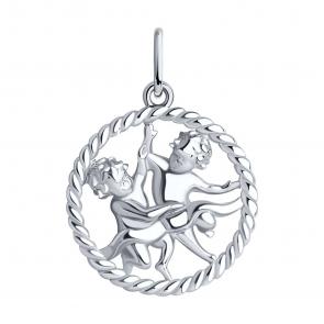 Серебряная подвеска Знак зодиака Близнецы SOKOLOV 94031855 фото