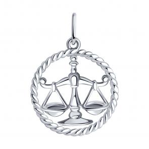 Серебряная подвеска Знак зодиака Весы SOKOLOV 94031859 фото