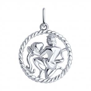 Серебряная подвеска Знак зодиака Водолей SOKOLOV 94031863 фото