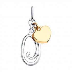 Серебряная подвеска-буква О SOKOLOV 94031923 фото