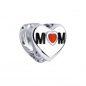 Серебряная подвеска-шарм SOKOLOV  с эмалью 94031944 фото