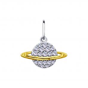 Серебряная подвеска SOKOLOV с фианитом 94032119 фото