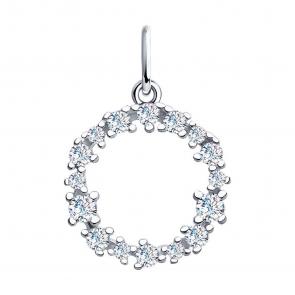 Серебряная подвеска SOKOLOV с фианитом 94032330-91 фото