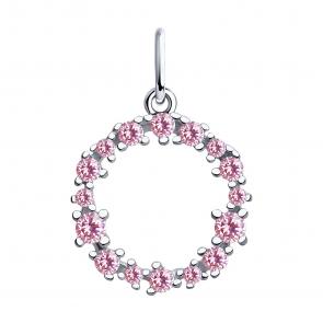 Серебряная подвеска SOKOLOV с фианитом 94032331 фото