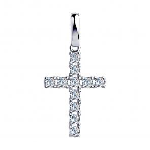 Серебряная подвеска SOKOLOV с фианитом 94032351-91 фото