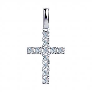 Серебряная подвеска SOKOLOV с фианитом 94032351 фото