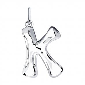 Серебряная подвеска-буква  К  SKLV 94032458 фото
