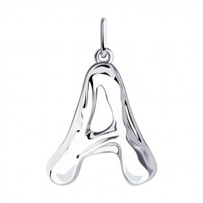 Серебряная подвеска-буква  А  SKLV 94032461 фото