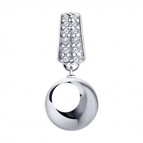 Серебряная подвеска SOKOLOV с фианитом 94032500 фото