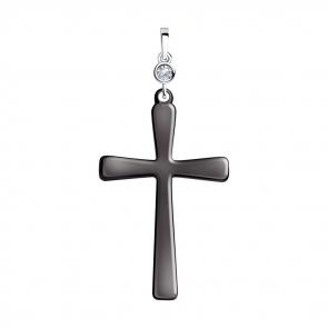 Серебряная подвеска SOKOLOV с фианитом и керамикой 94032504 фото