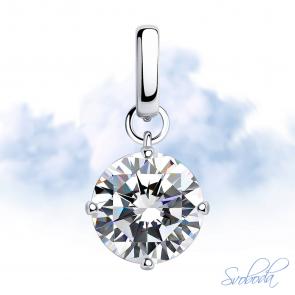 Серебряная подвеска SOKOLOV с фианитом 94032613-91 фото