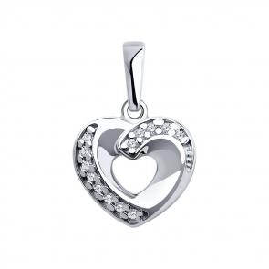 Серебряная подвеска SOKOLOV с фианитом 94032802 фото