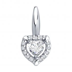 Серебряная подвеска SOKOLOV с фианитом 94032821-91 фото