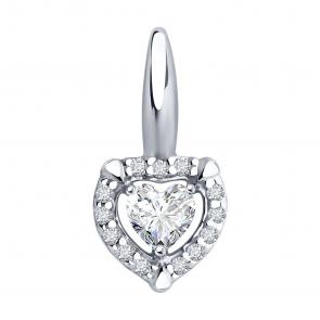 Серебряная подвеска SOKOLOV с фианитом 94032821 фото