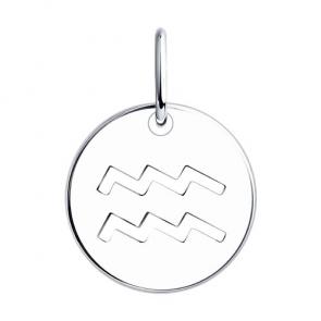 Серебряная подвеска Знак зодиака Водолей SOKOLOV 94032859 фото