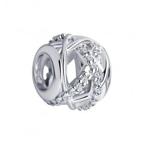 Серебряная подвеска-шарм SOKOLOV с фианитом 94032876 фото