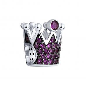 Серебряная подвеска-шарм SOKOLOV с фианитом 94032927 фото