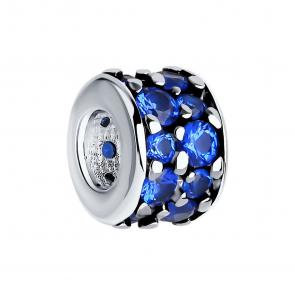 Серебряная подвеска-шарм SOKOLOV с фианитом 94032948 фото