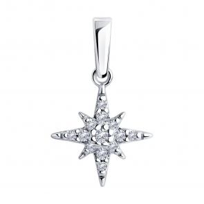 Серебряная подвеска SOKOLOV с фианитом 94033039 фото