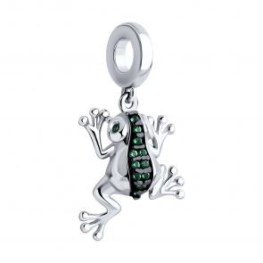 Серебряная подвеска-шарм SOKOLOV с фианитом 94033056 фото