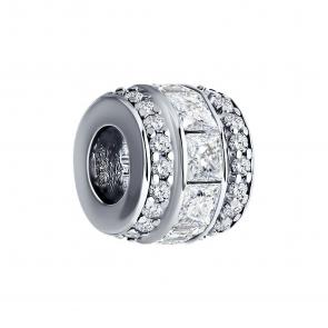 Серебряная подвеска-шарм SOKOLOV с фианитом 94033074 фото