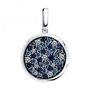 Серебряная подвеска SOKOLOV с фианитом 94033189 фото