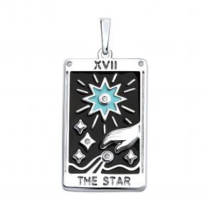 Серебряная подвеска SOKOLOV с фианитом 94033218-91 фото