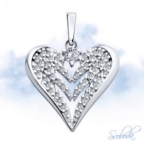 Серебряная подвеска SOKOLOV с фианитом 94033234 фото