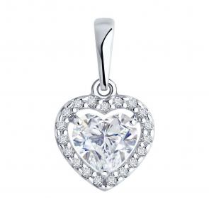 Серебряная подвеска SOKOLOV с фианитом 94033256-91 фото