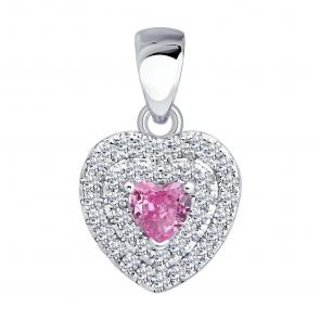 Серебряная подвеска SOKOLOV с фианитом 94033300-91 фото