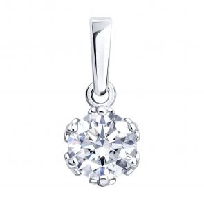 Серебряная подвеска SOKOLOV с фианитом 94033391 фото