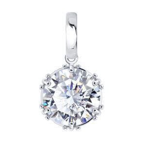 Серебряная подвеска SOKOLOV с фианитом 94033395 фото