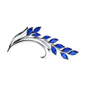 Серебряная брошь SOKOLOV с фианитом 94040100 фото