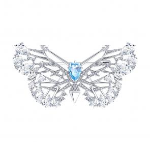 Серебряная брошь SOKOLOV с фианитом 94040354 фото