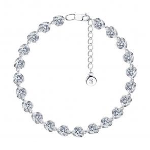 Серебряный браслет SOKOLOV с фианитом 94050056 фото