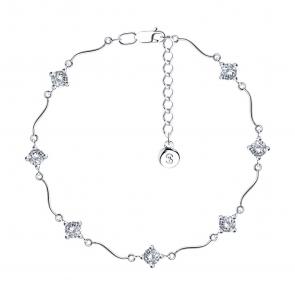 Серебряный браслет SOKOLOV с фианитом 94050139 фото