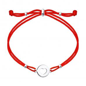 Текстильный шнурок с декоративным элементом из серебра SOKOLOV 94050367 фото