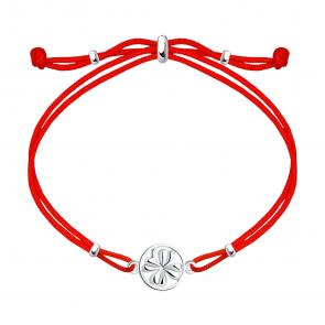 Текстильный шнурок с декоративным элементом из серебра SOKOLOV 94050368 фото