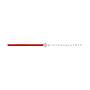 Текстильный шнурок с декоративным элементом из серебра SOKOLOV с фианитом 94050456 фото